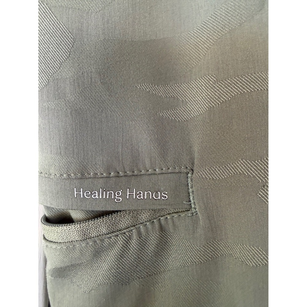 Healing Hands Purple Label Tate jogger scrub pants XL green camo nurse dr - Picture 2 of 9